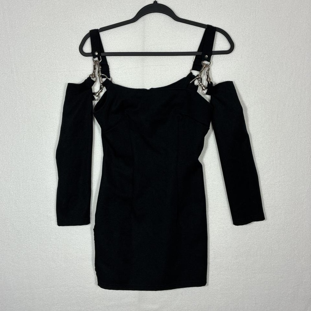 Vintage Lip Service black off the shoulder mini dress late 90s early 2000s